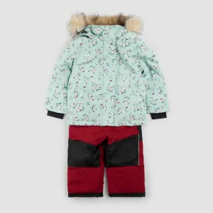 Ensemble de neige à motifs floraux