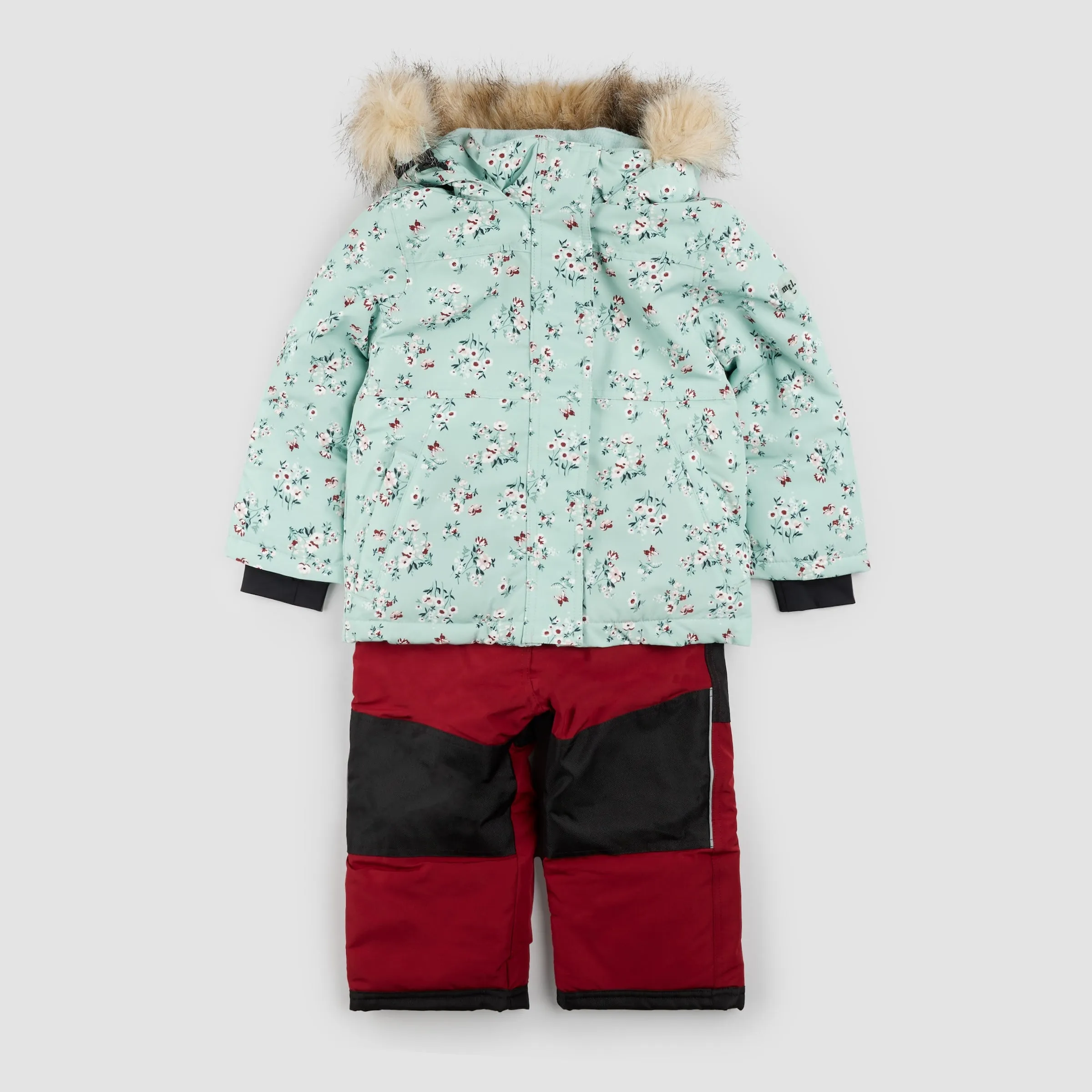 Ensemble de neige à motifs floraux