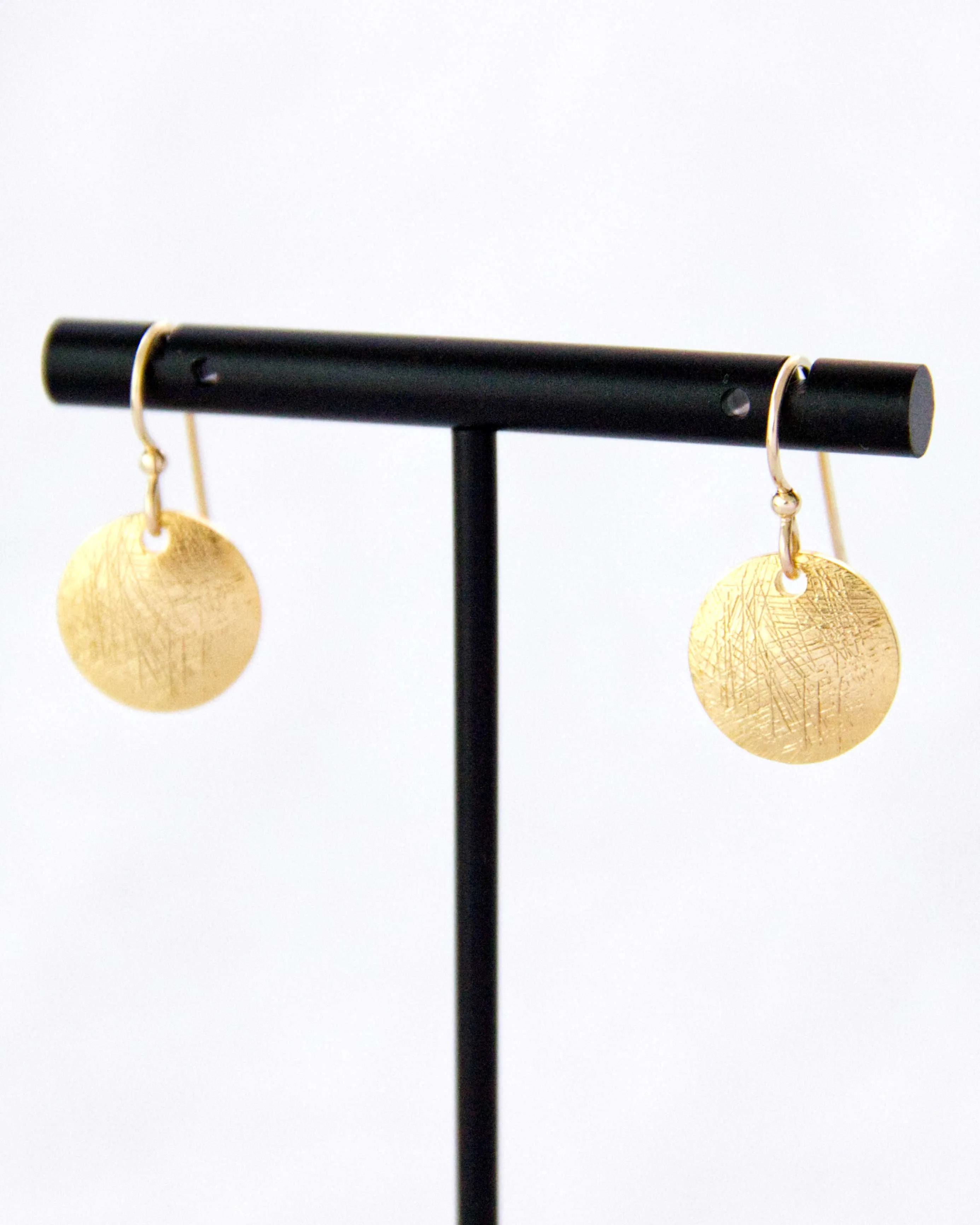 Etched Brushstroke Earrings - Coins