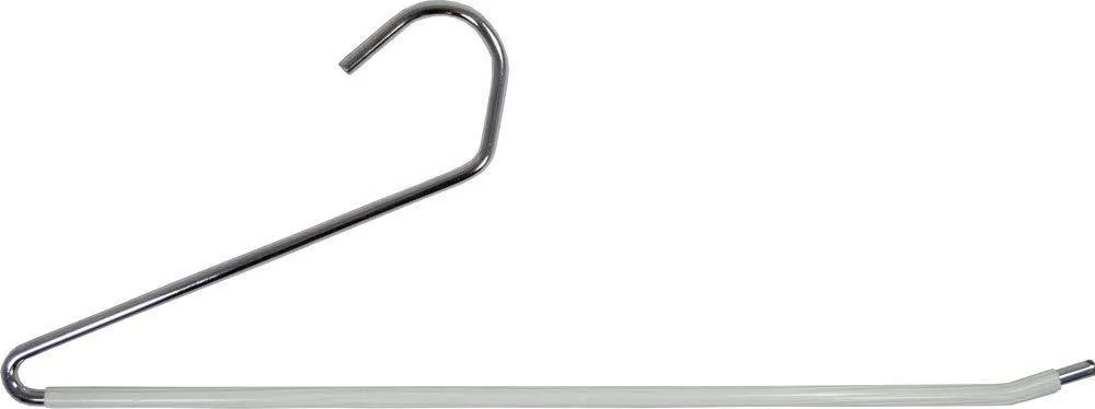 Extra Long Metal Bottom Hanger with 4 Adjustable Cushion Clips, 22 Inch Long Chrome Hanger Perfect for Large Items or Textiles (Set of 50) by The Great American Hanger Company
