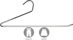 Extra Long Metal Bottom Hanger with 4 Adjustable Cushion Clips, 22 Inch Long Chrome Hanger Perfect for Large Items or Textiles (Set of 50) by The Great American Hanger Company