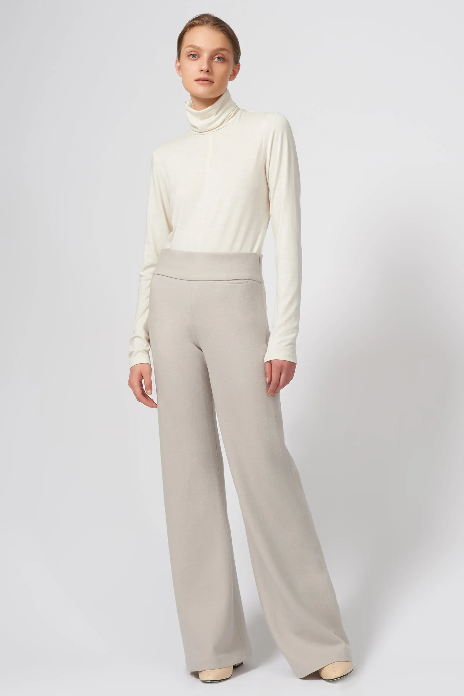 Felted Jersey Wide Leg - Mink