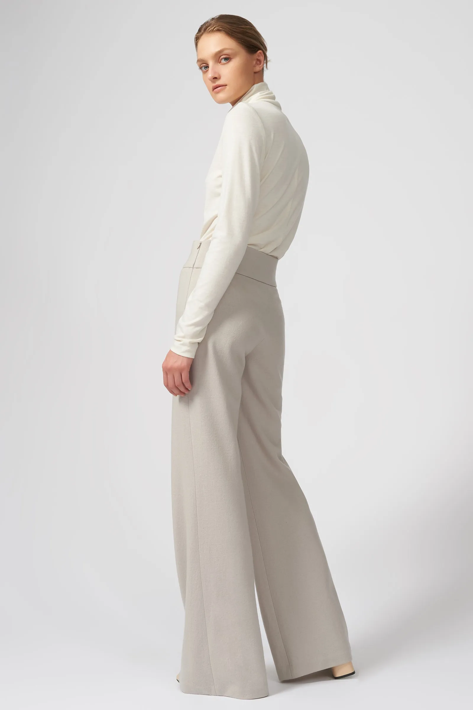Felted Jersey Wide Leg - Mink
