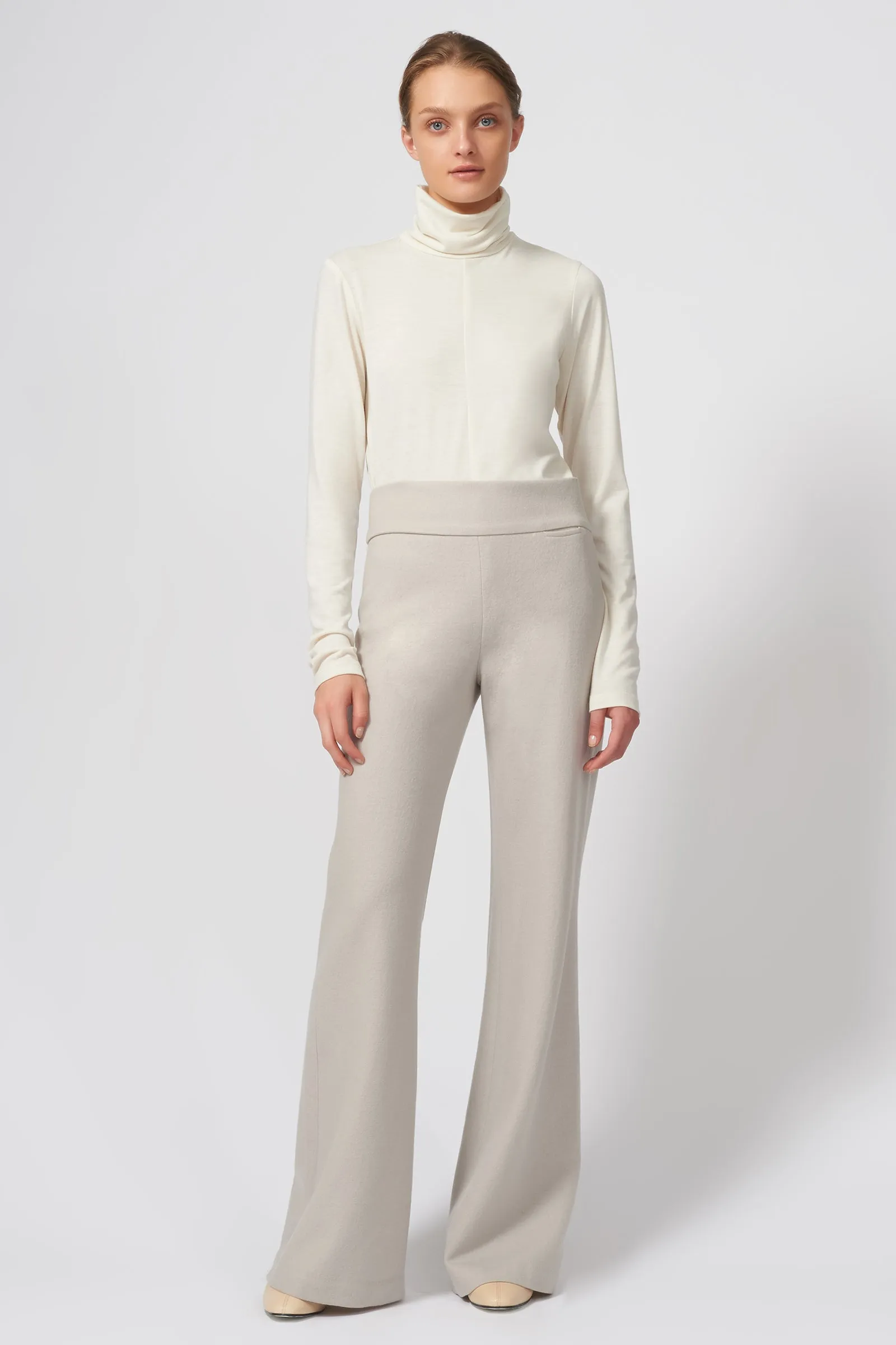 Felted Jersey Wide Leg - Mink