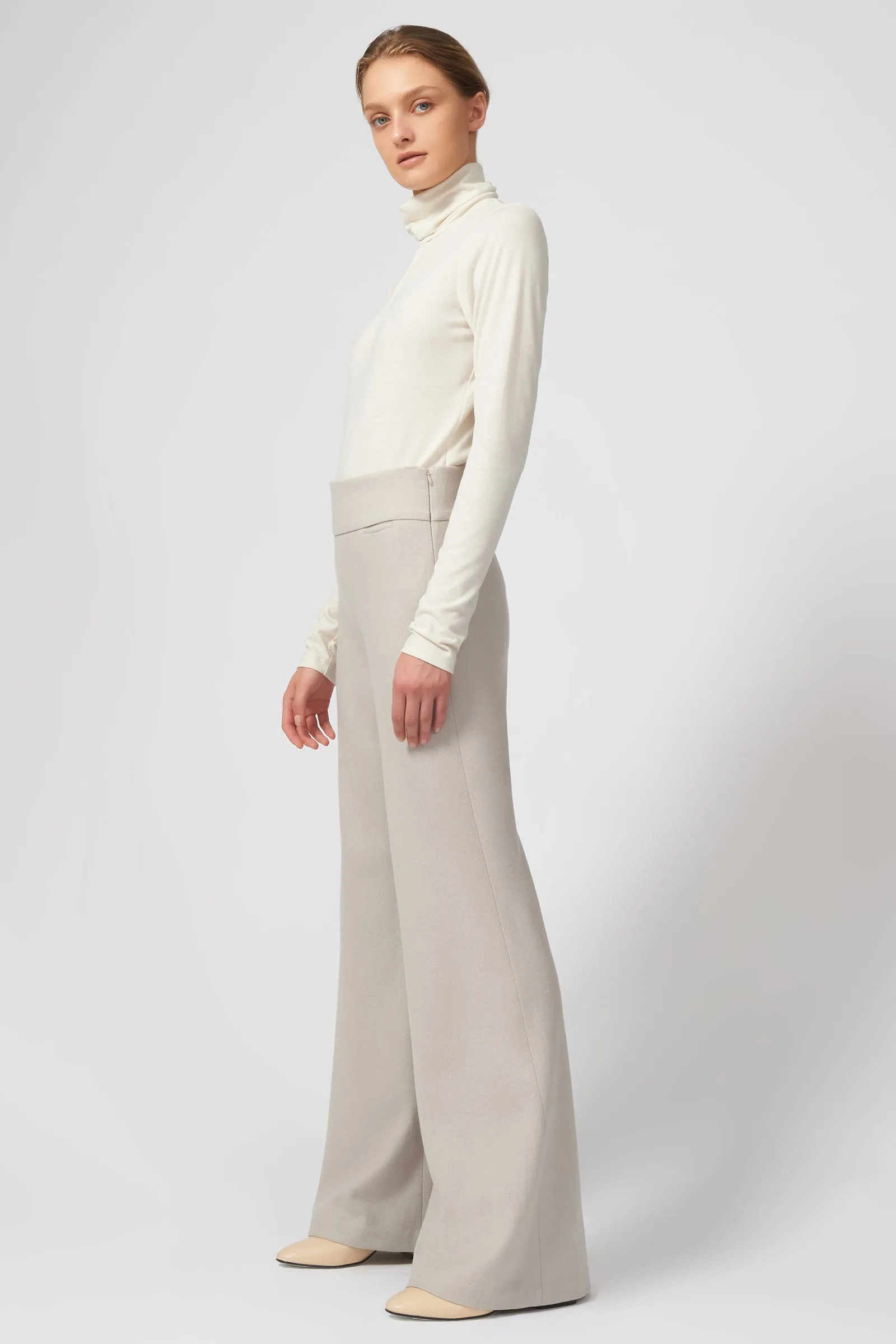Felted Jersey Wide Leg - Mink