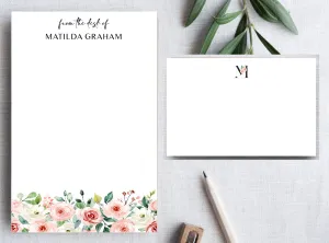 Floral Border Stationery Set