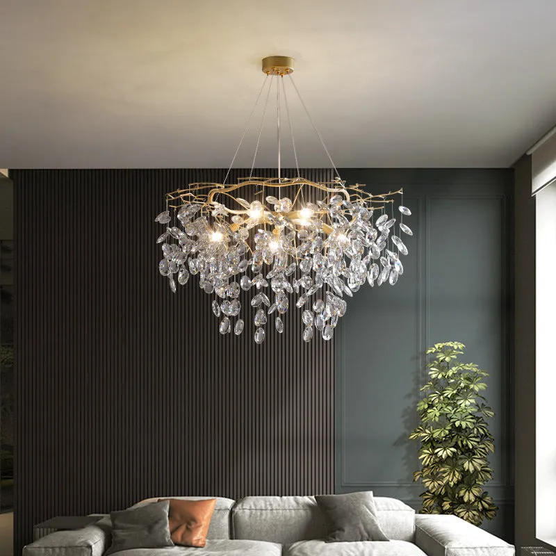 Floral Crystal Chandelier