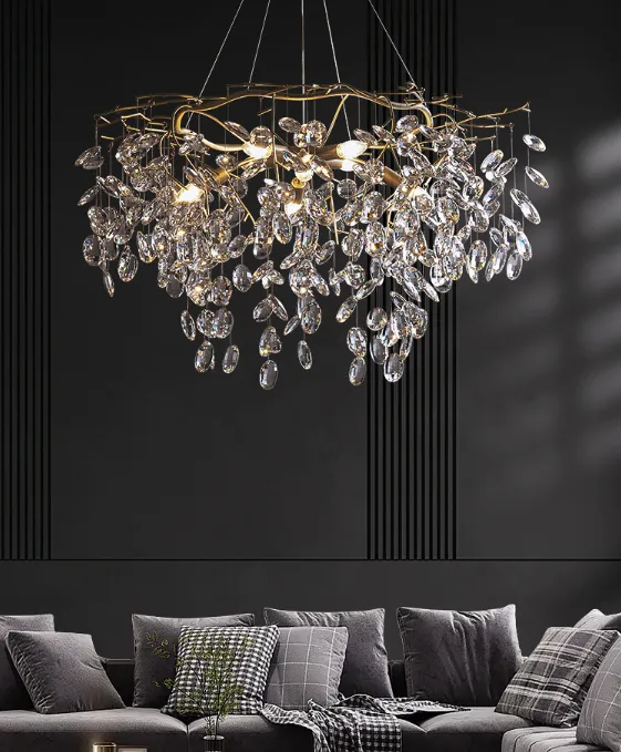 Floral Crystal Chandelier