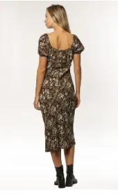 Floral Fitted Midi Dress