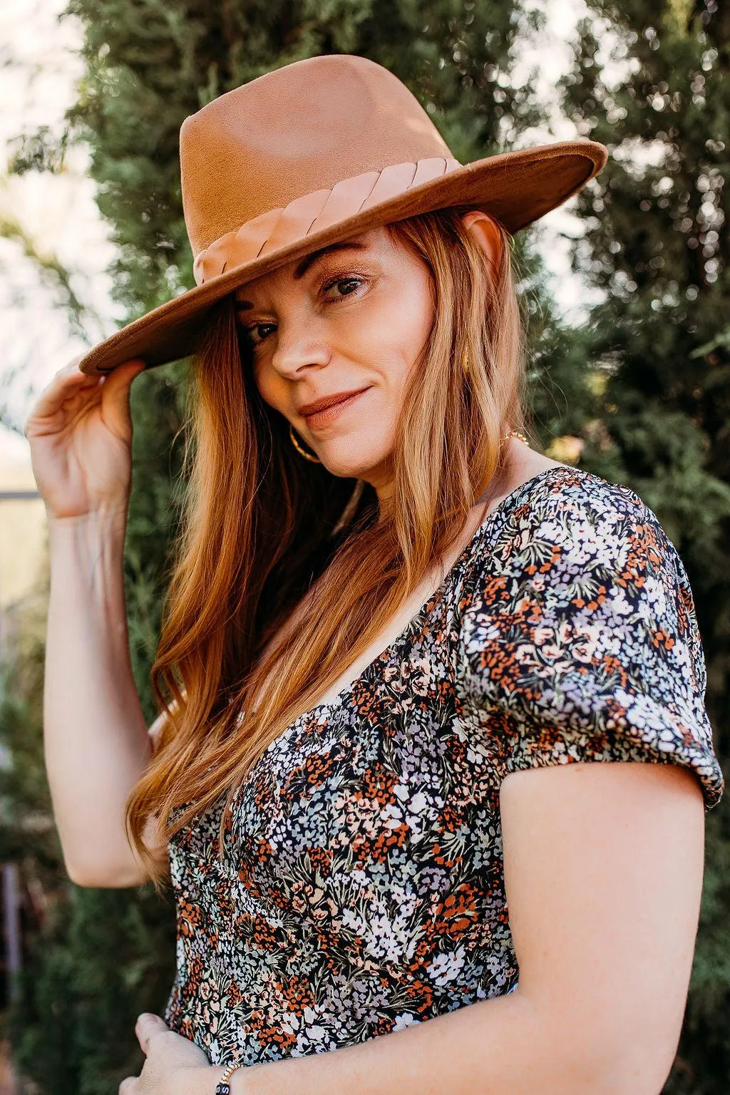 Floral Fitted Midi Dress
