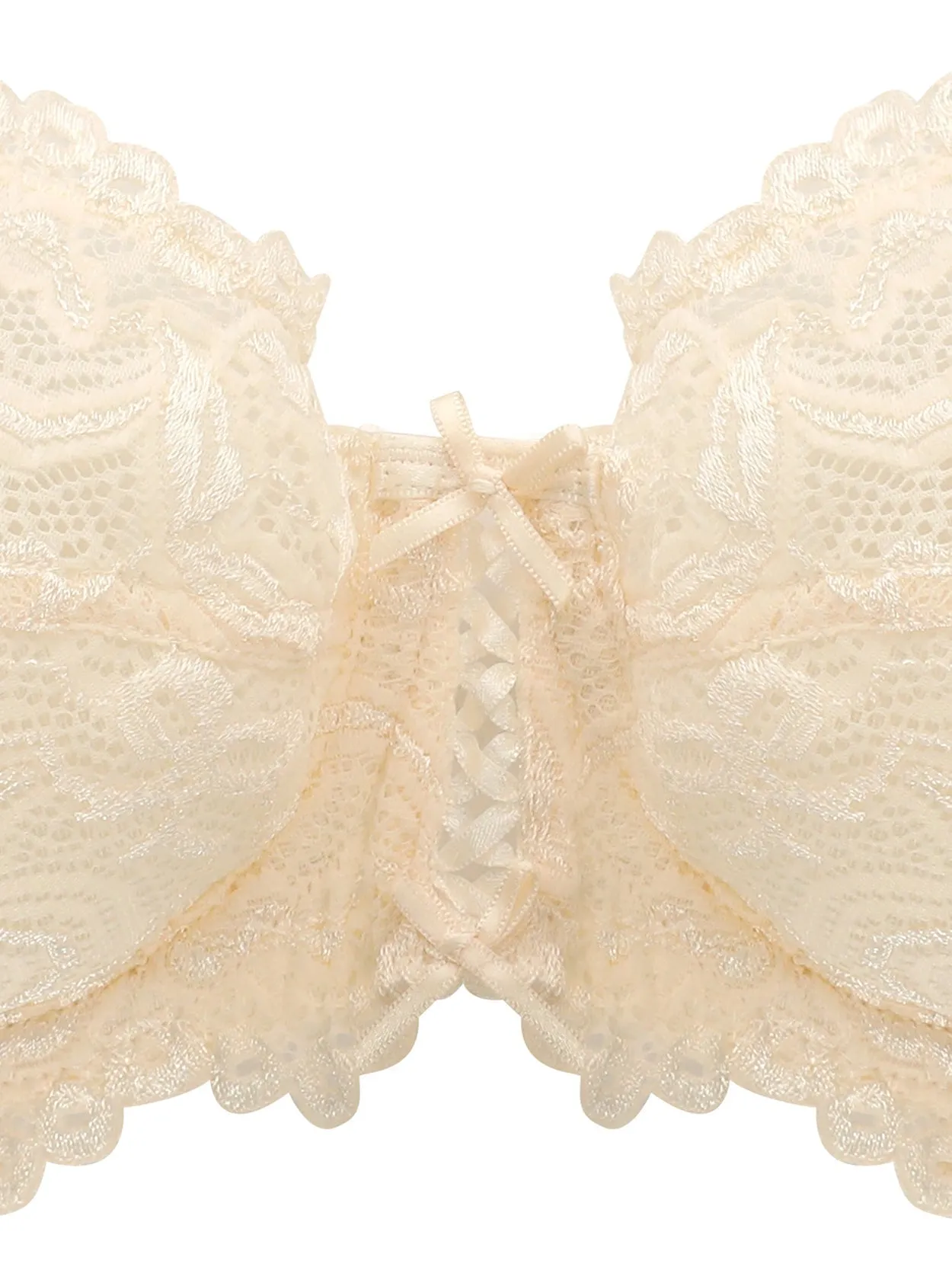 Floral Lace Non-Padded Full Coverage Underwire Bra Nude