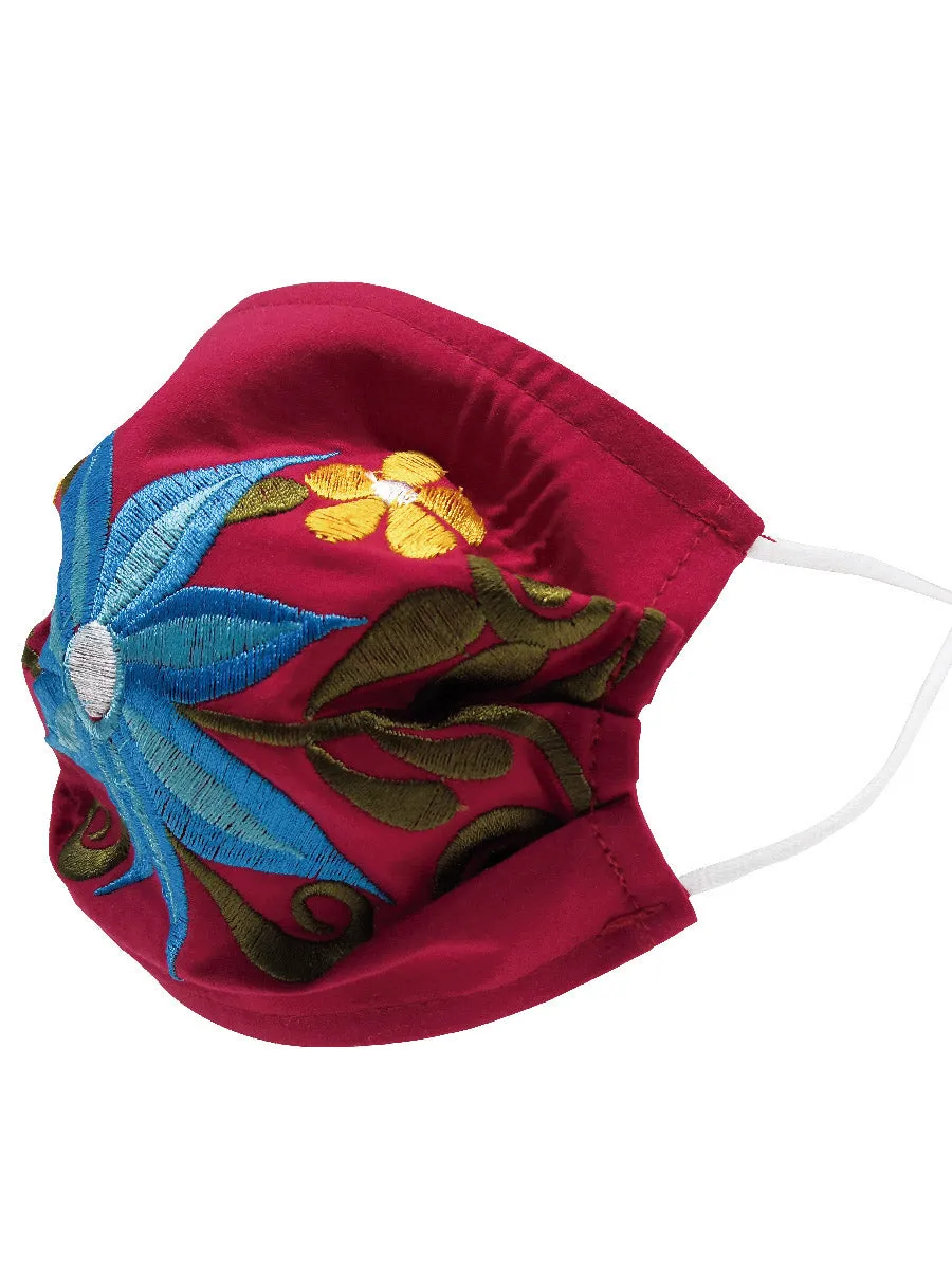 Floral Mexican Face Mask - Cubrebocas Bordado Floral - ID: 125587