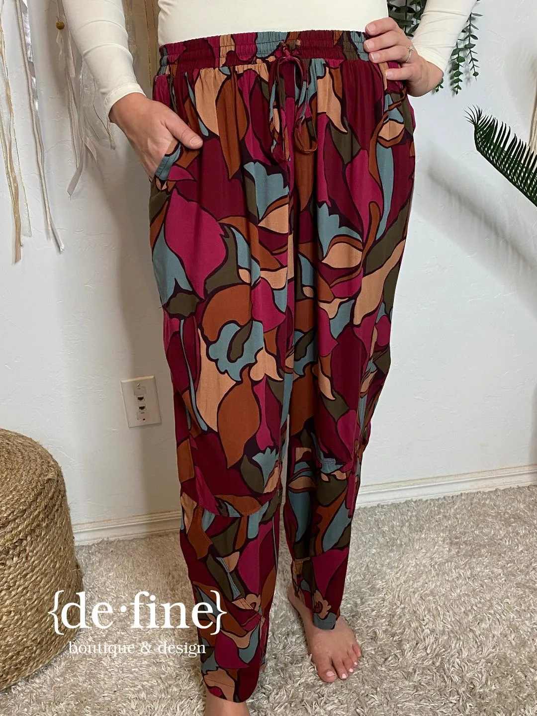 Floral Wide Leg Pants