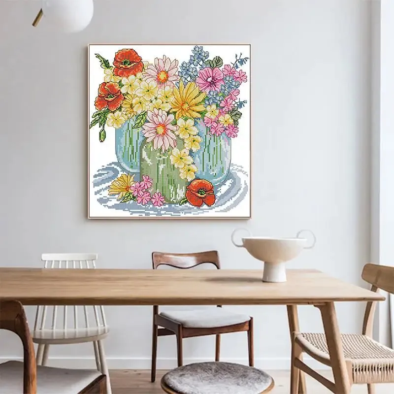 Flower Bloom Cross Stitch Kit Crafts