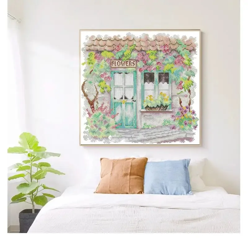 Flower Room Joy Sunday Cross Stitch