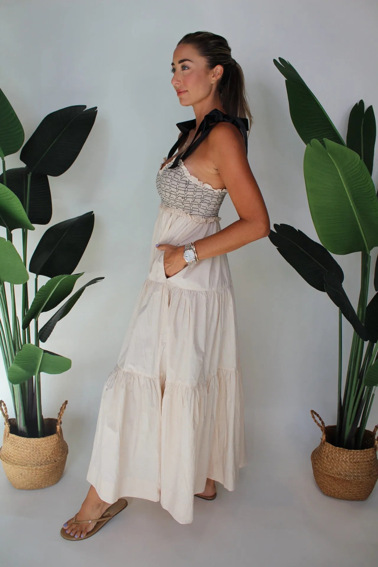 Free People Bluebell Solid Maxi Vacation Sand