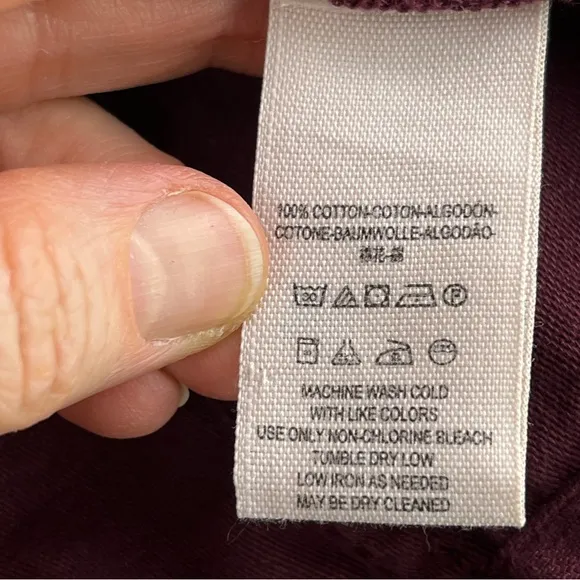 Free People Not Your Brother's Surplus Jacket Cotton Burgundy Sz S