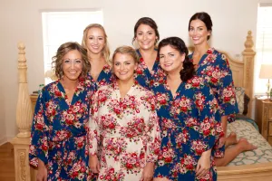 Free Robe! Set of 10,11,12  Bridesmaid Robe, Bridesmaid Gift, Gift for Bridesmaid, Robe for Bridesmaid, Bridal Party Robe, Floral Robe