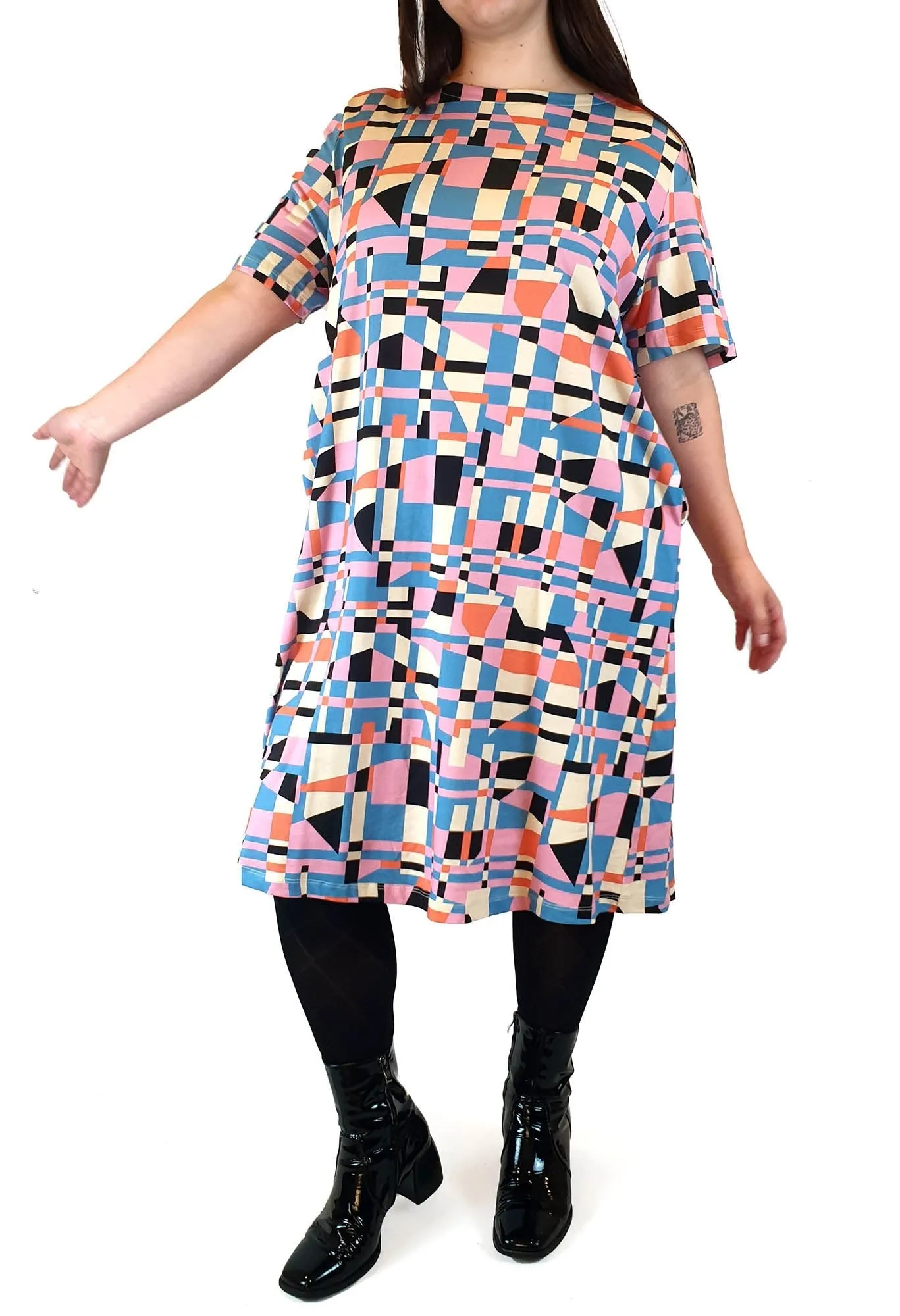 Frock Me Out colourful tee shirt dress size XL