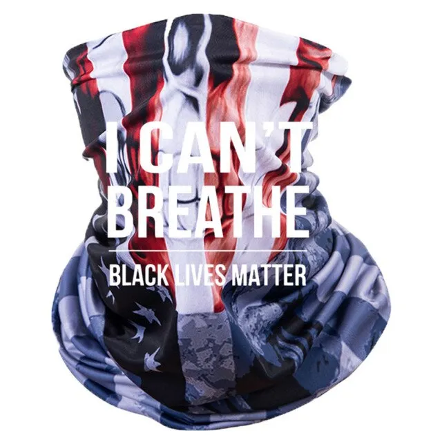 FS Black Lives Matter Mask Bandana Headband George Floyd I Can't Breathe Half Face Scarf Motorcycle Cycling Neck Scarfs
