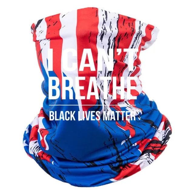 FS Black Lives Matter Mask Bandana Headband George Floyd I Can't Breathe Half Face Scarf Motorcycle Cycling Neck Scarfs