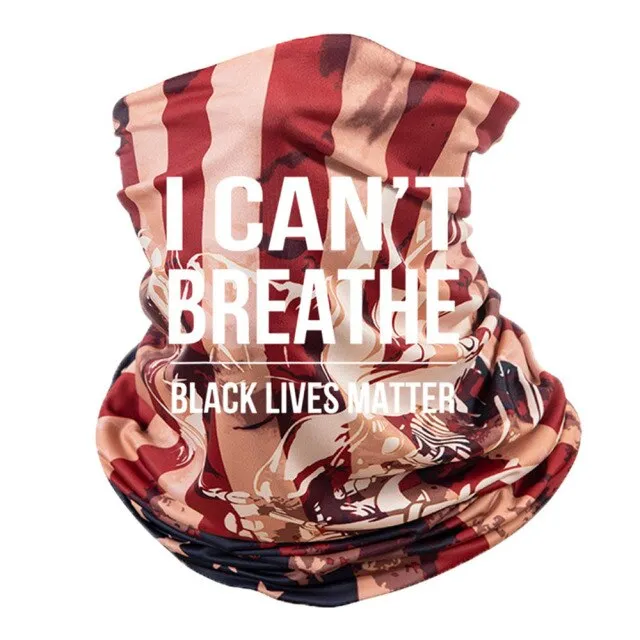 FS Black Lives Matter Mask Bandana Headband George Floyd I Can't Breathe Half Face Scarf Motorcycle Cycling Neck Scarfs