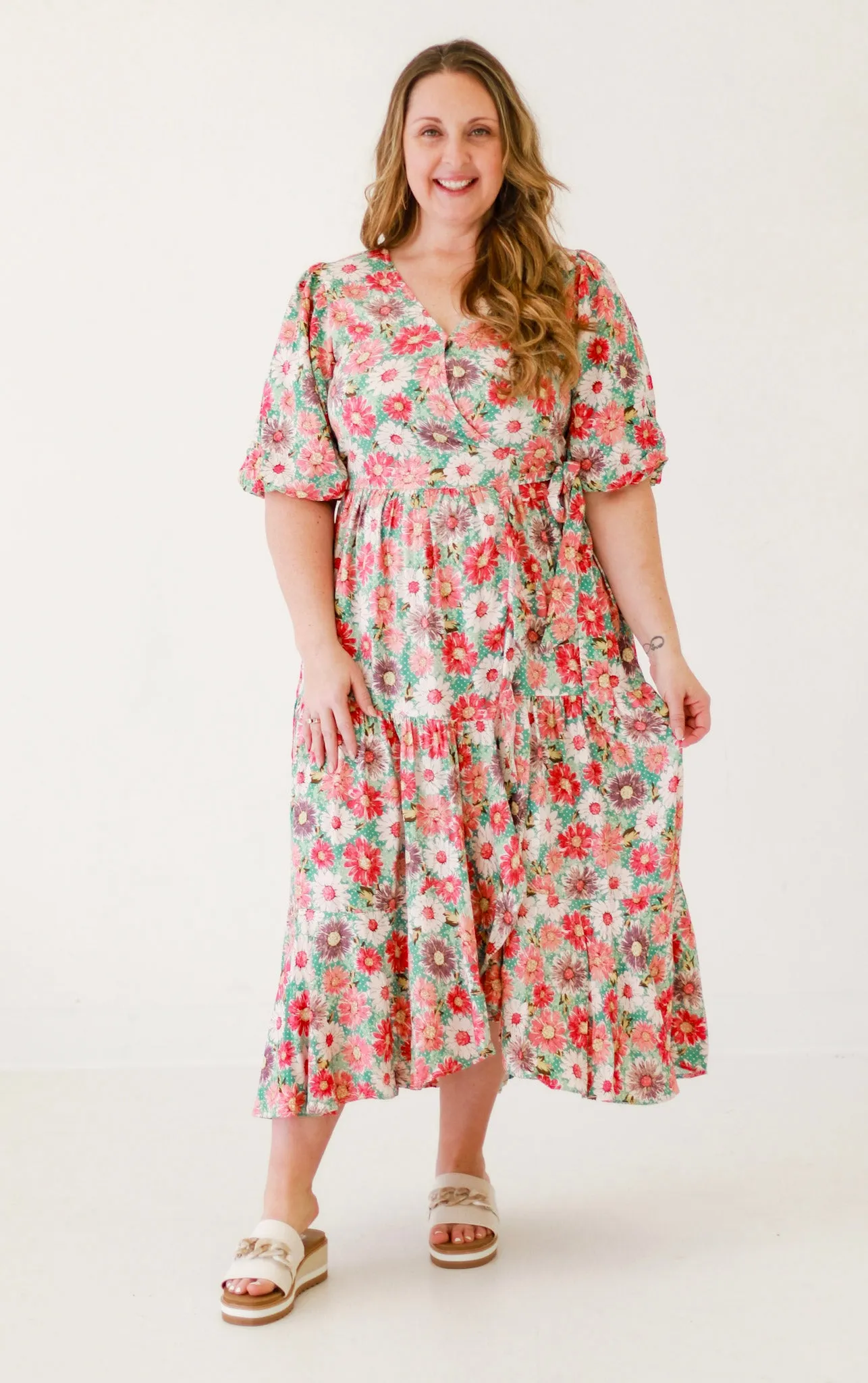 Garden Tour Floral Wrap Dress