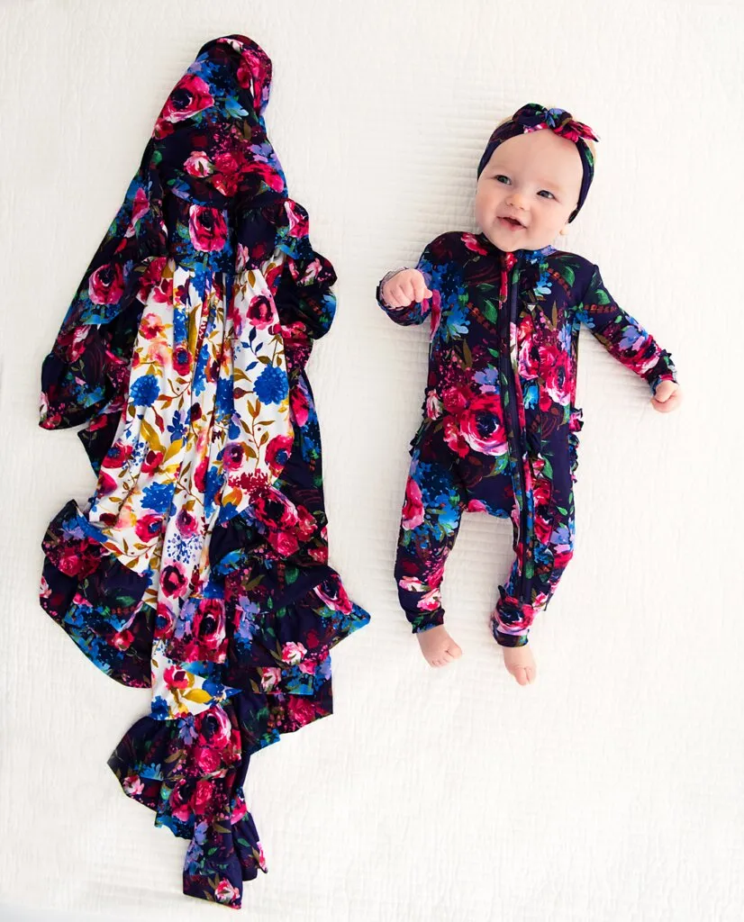 Gigi and Max Gabriella Floral Ruffle Zip One Piece