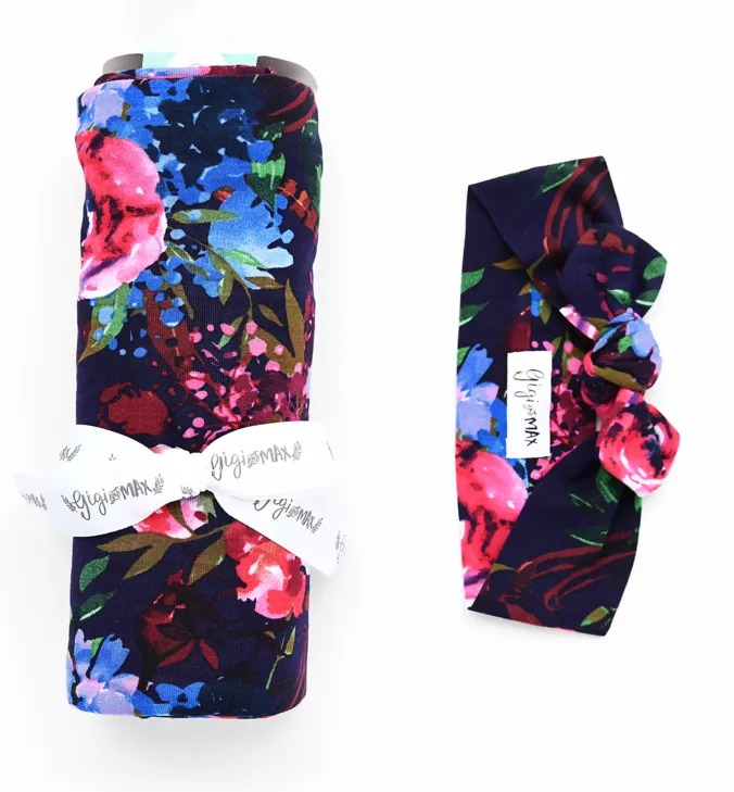 Gigi and Max Gabriella Floral Swaddle Blanket
