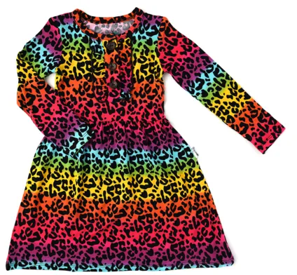 Gigi and Max Lisa Rainbow Leopard Tutu Dress