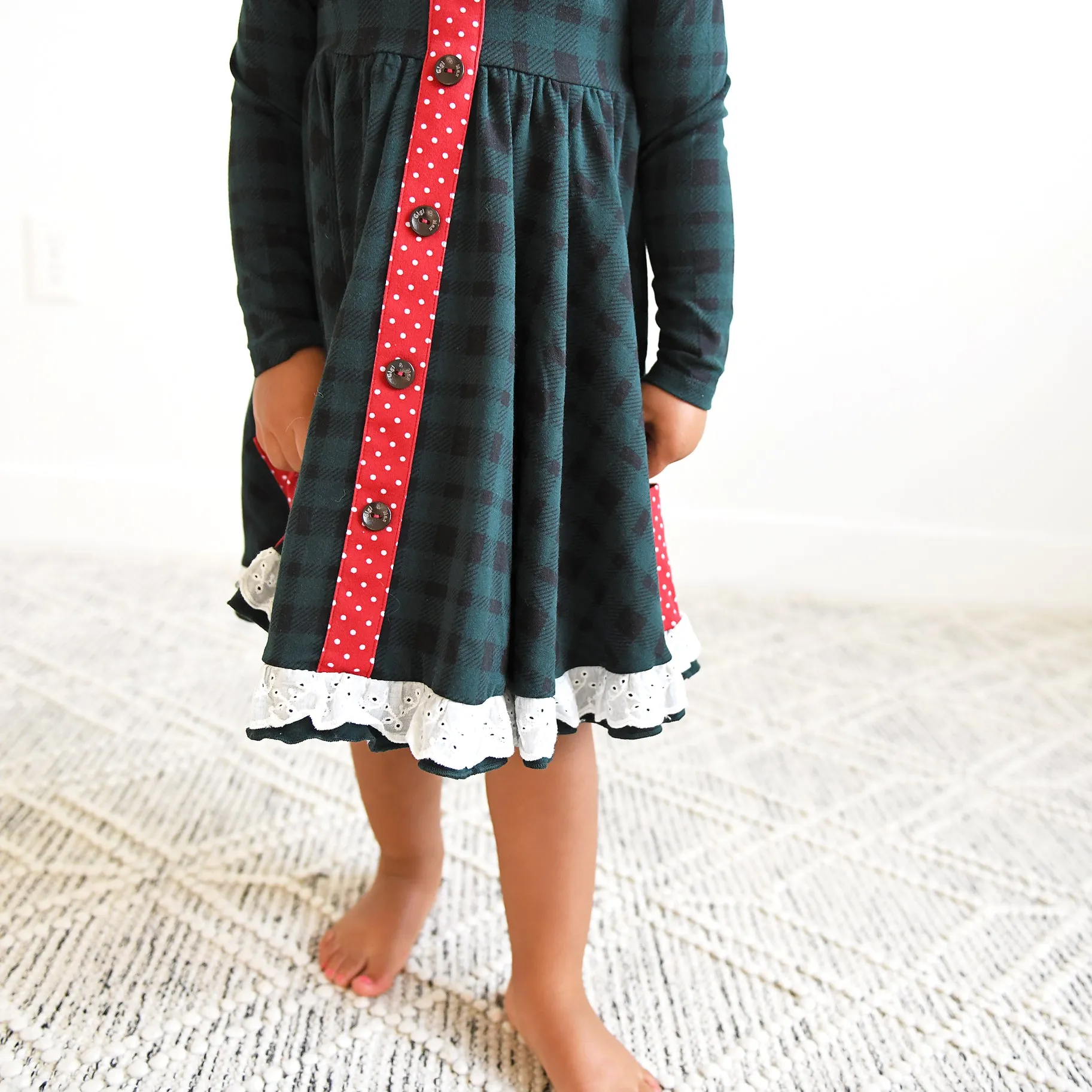 Gigi and Max Miles & Ivy Ruffle Button Dress