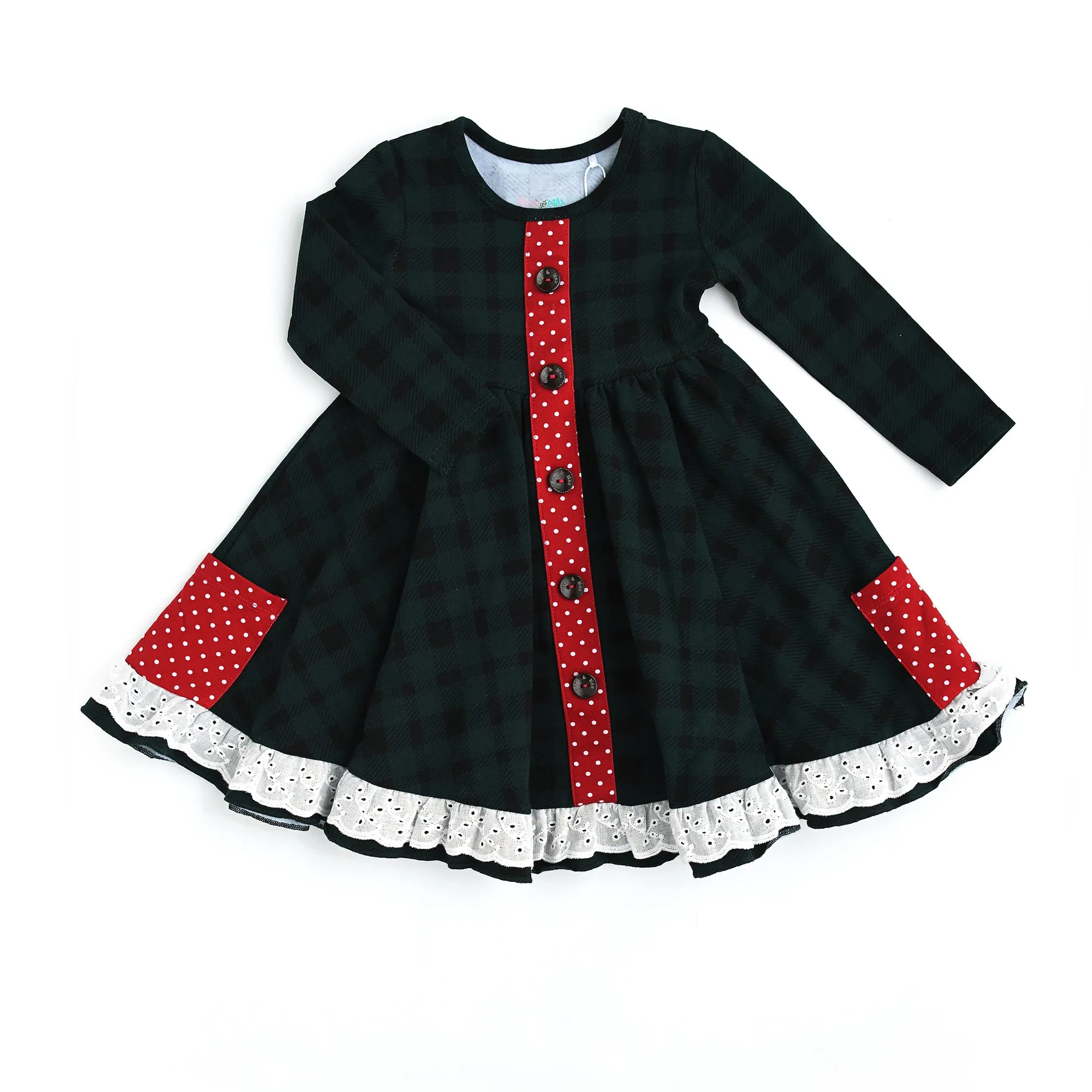Gigi and Max Miles & Ivy Ruffle Button Dress