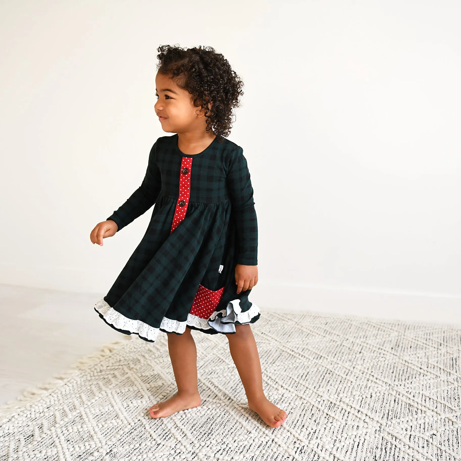 Gigi and Max Miles & Ivy Ruffle Button Dress