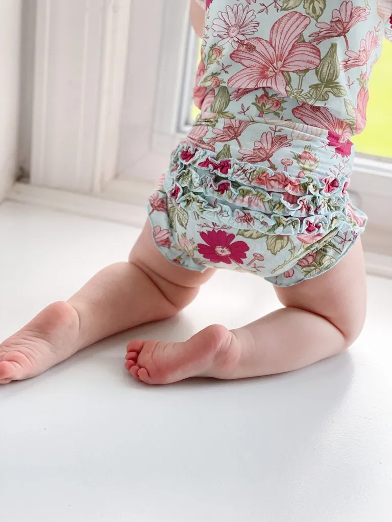 Gigi and Max Sutton Floral Ruffle Bummies
