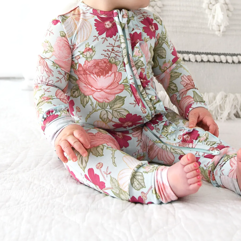 Gigi and Max Sutton Floral Ruffle Zip One Piece