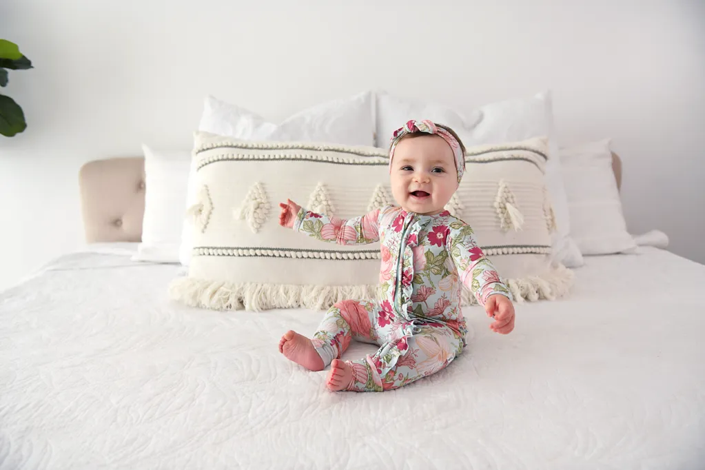 Gigi and Max Sutton Floral Ruffle Zip One Piece