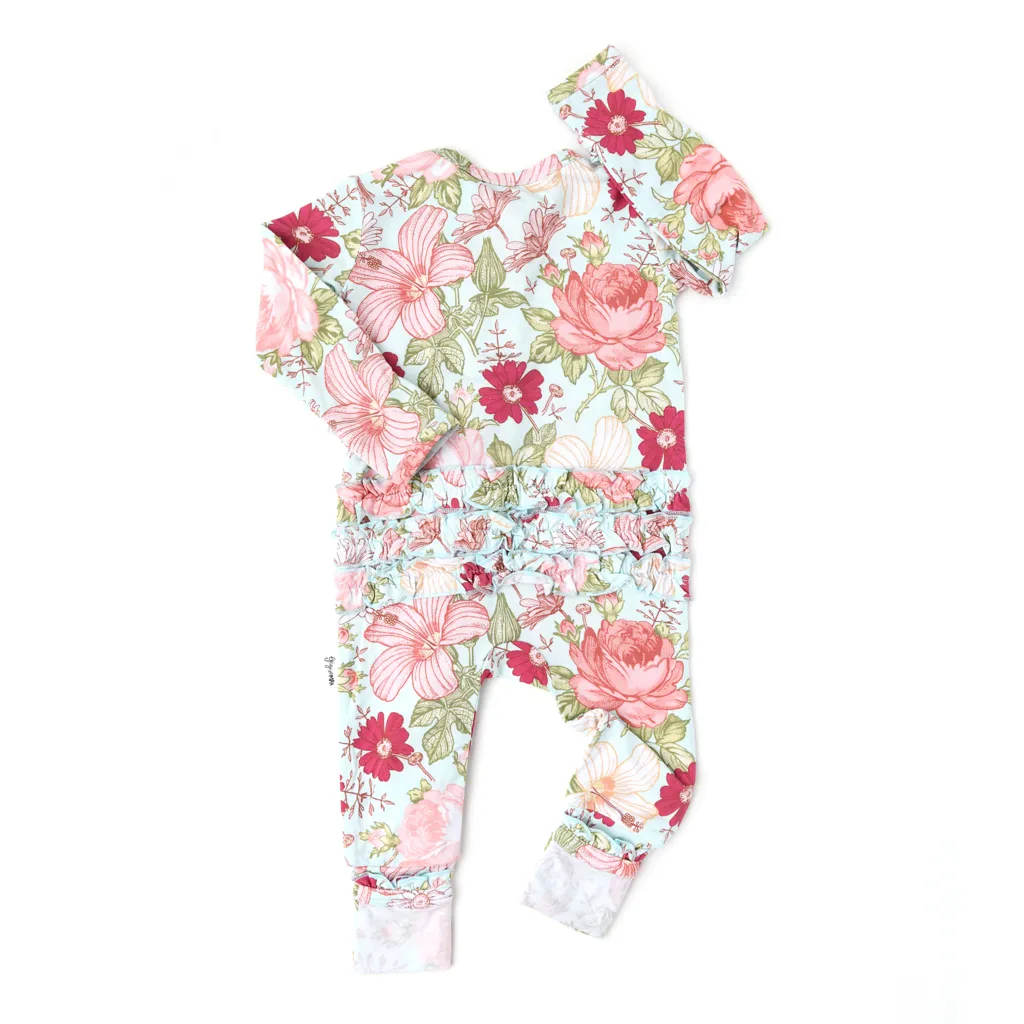 Gigi and Max Sutton Floral Ruffle Zip One Piece