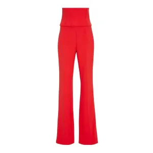 Gigi Crepe Corset Pant - Red