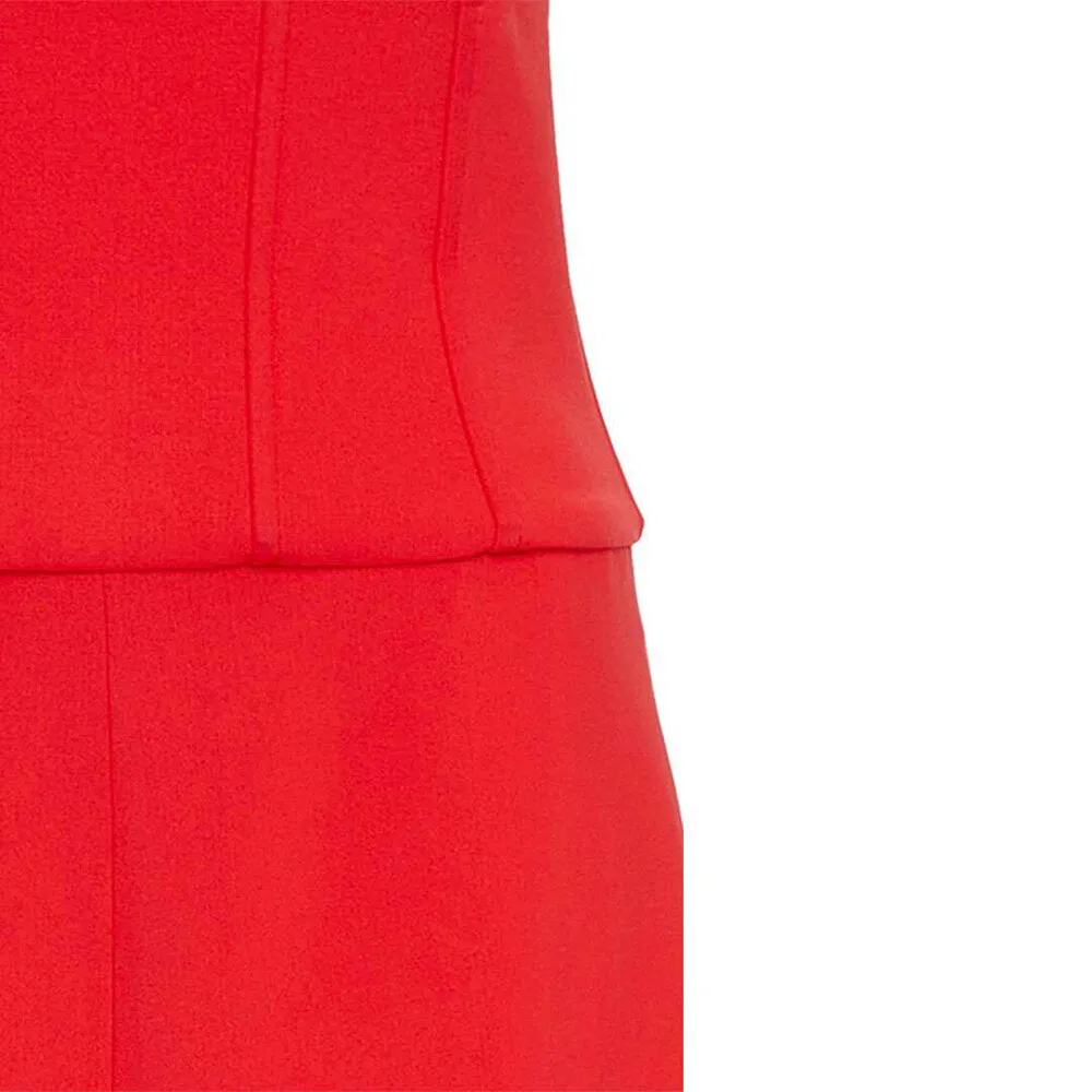 Gigi Crepe Corset Pant - Red
