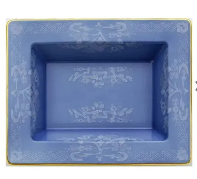 Ginori Rectangular Vide Poche Oriente Italiano Pervinca