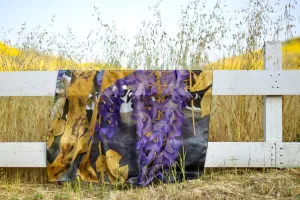 Glicini di San Michele Italian Silk Satin 110 x 110 cm