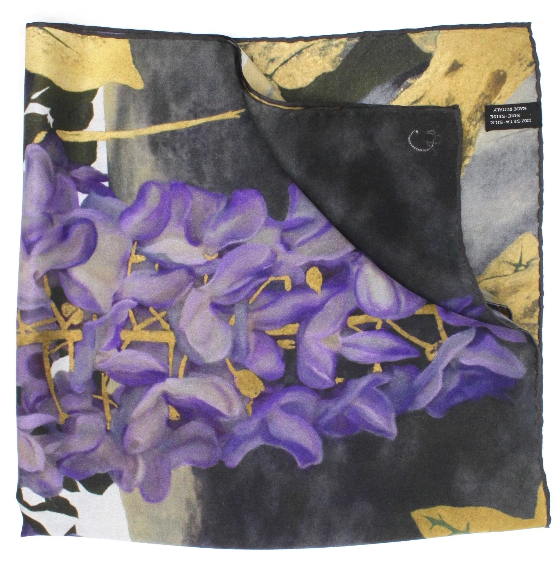 Glicini di San Michele Italian Silk Satin 110 x 110 cm