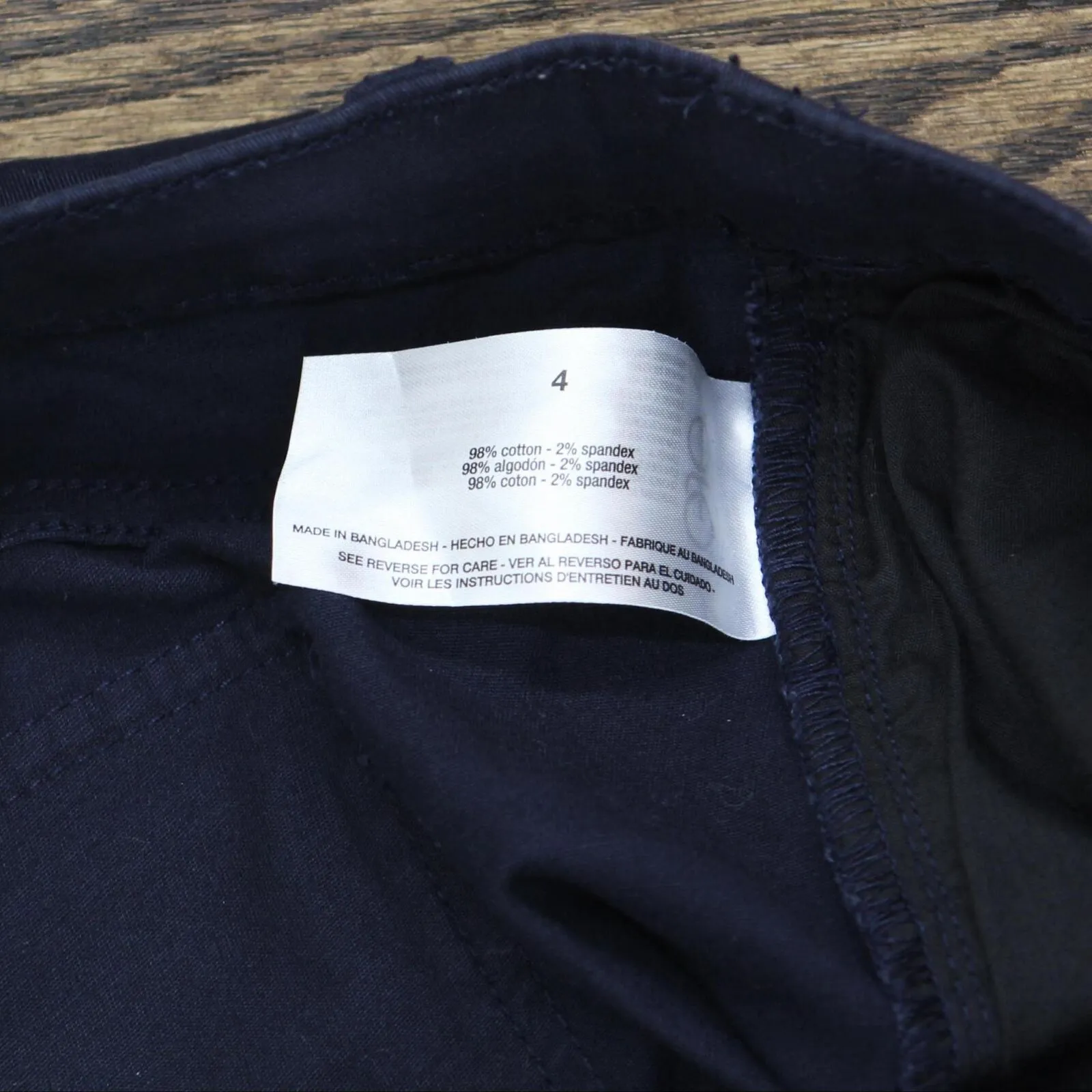 Gloria Vanderbilt Womens Pull On Wide Leg Cropped Pants 1797444 Navy Blue 4