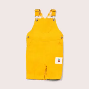 Gold Twill Dungaree Shorts