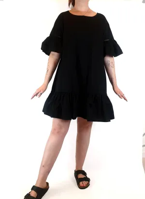 Gorman black cotton bell sleeved dress size 12