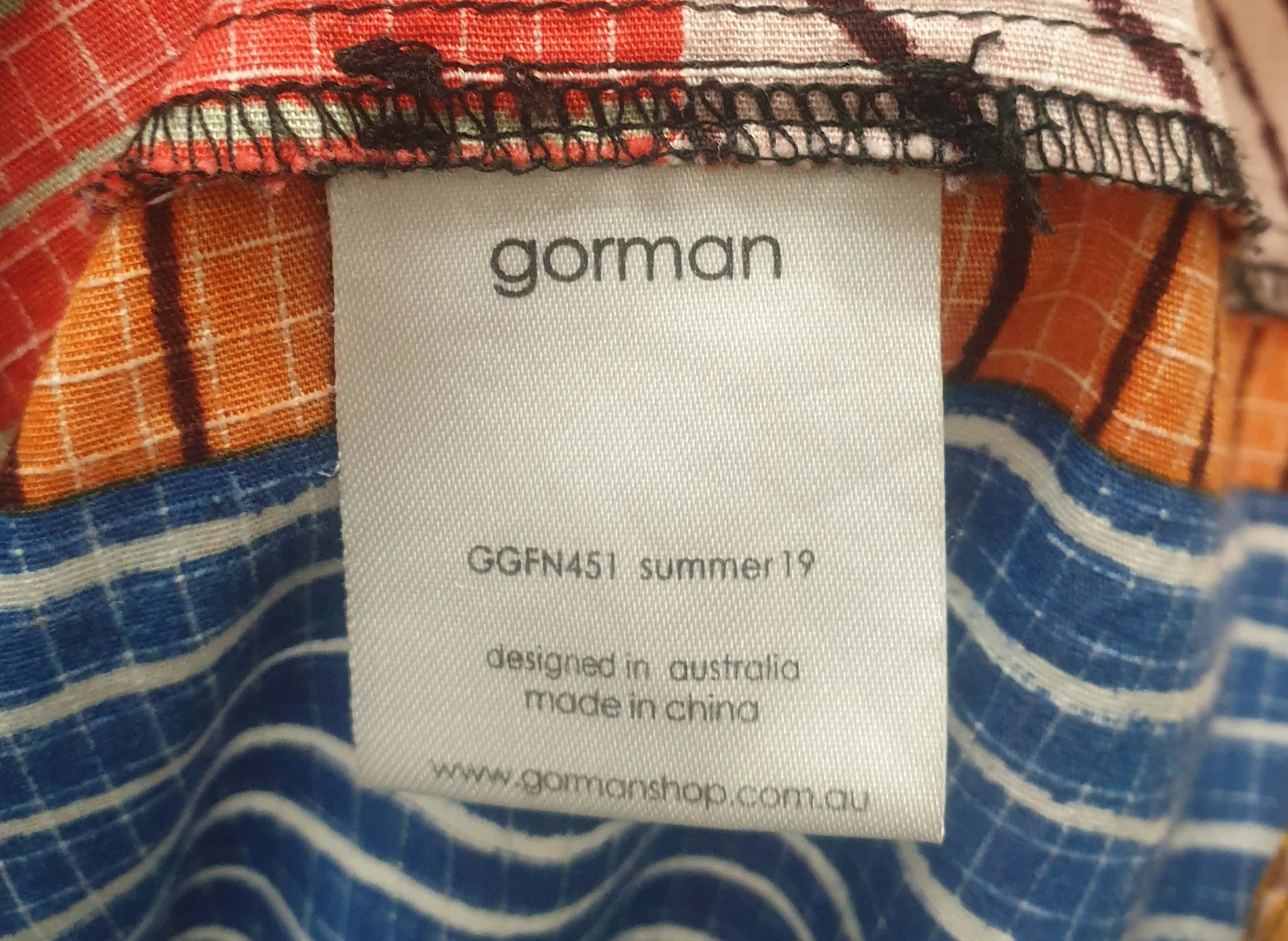 Gorman colourful check and striped print dress size L