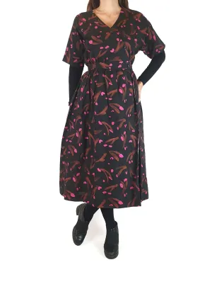 Gorman   Jamilla Okubo black and pink print dress size 8