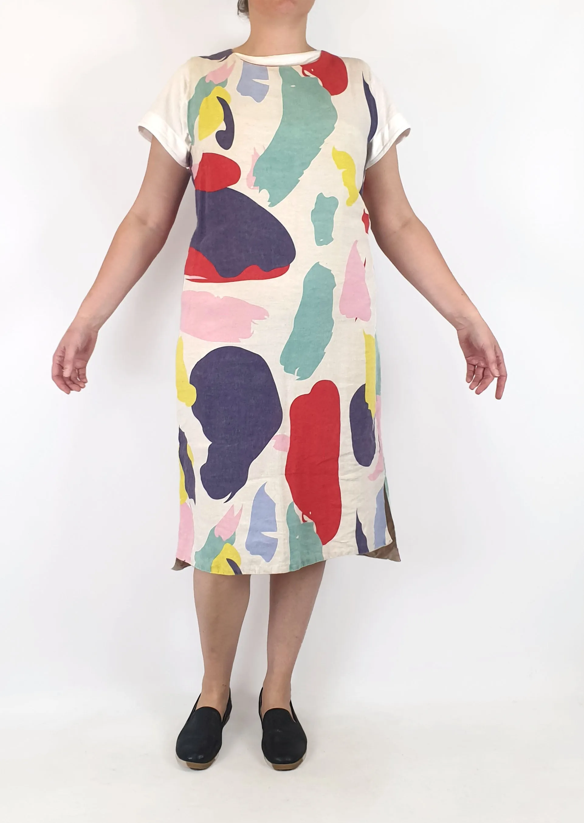 Gorman paint splatter print dress size 14