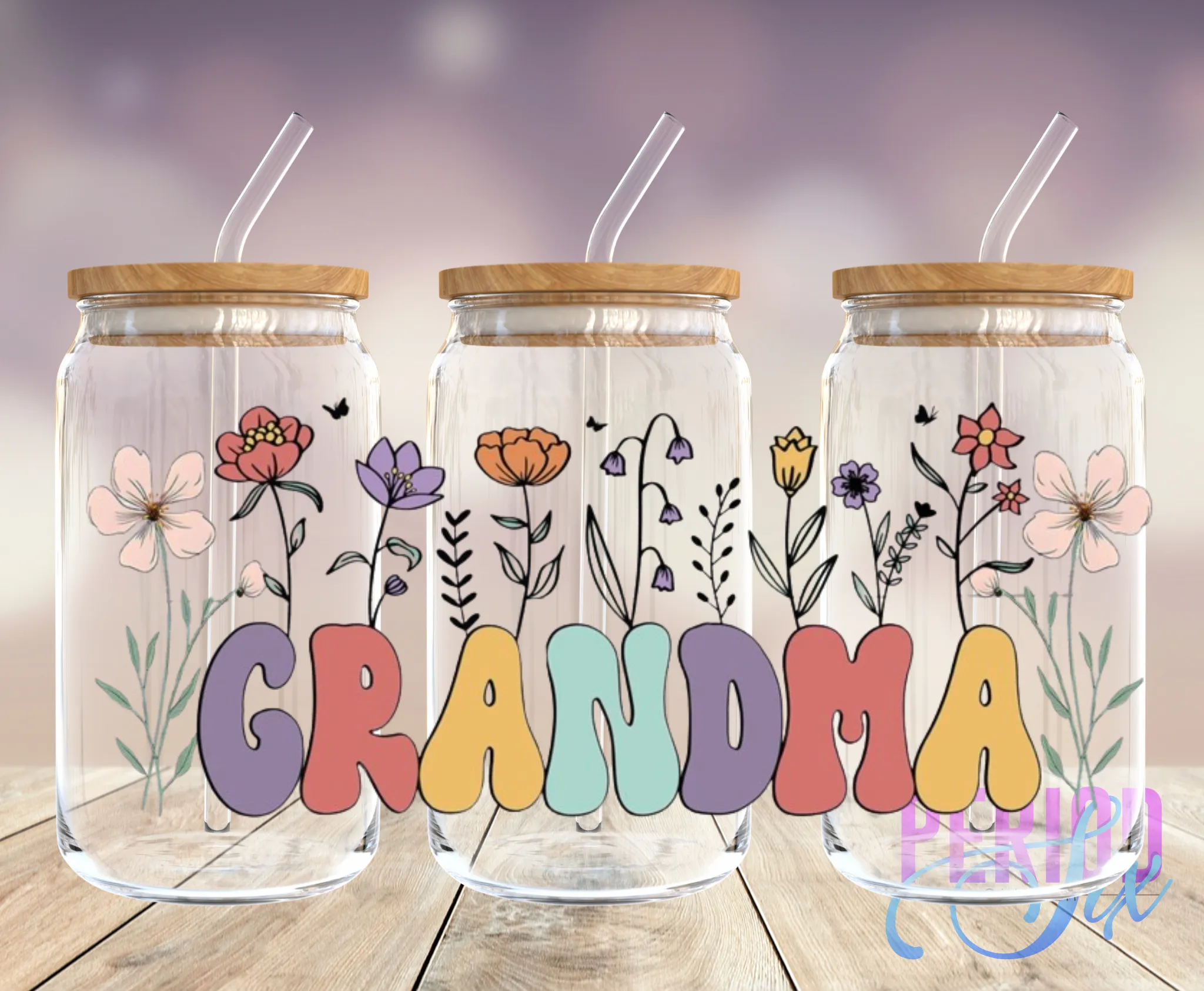 Grandma Floral UV DTF Wrap