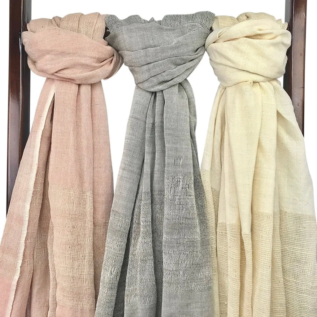 Gray Organic Cotton Gauze Scarf
